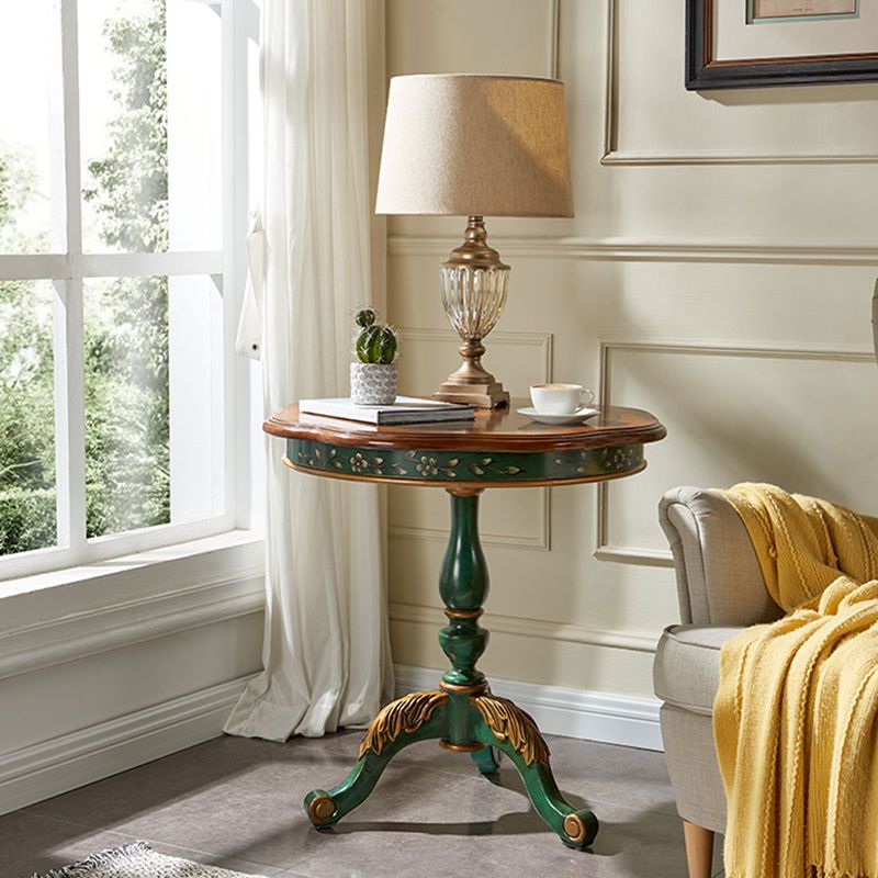 French Country Distressed Cocktail Table Wooden Coffee Table for Home
