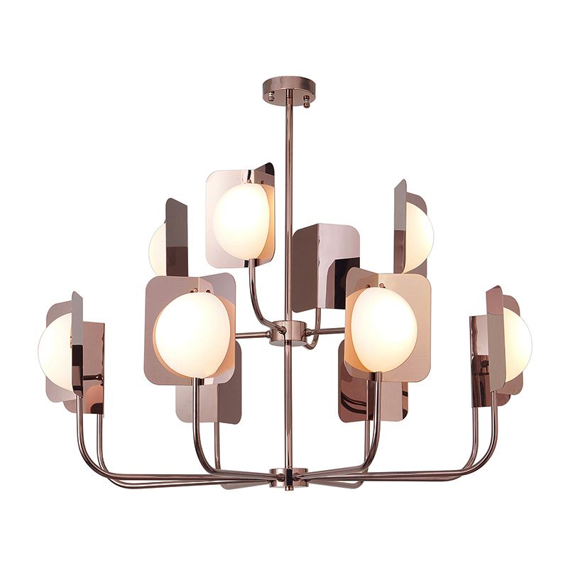 Postmodern Style Chandelier Light Metal Acrylic Pendant Light for Living Room