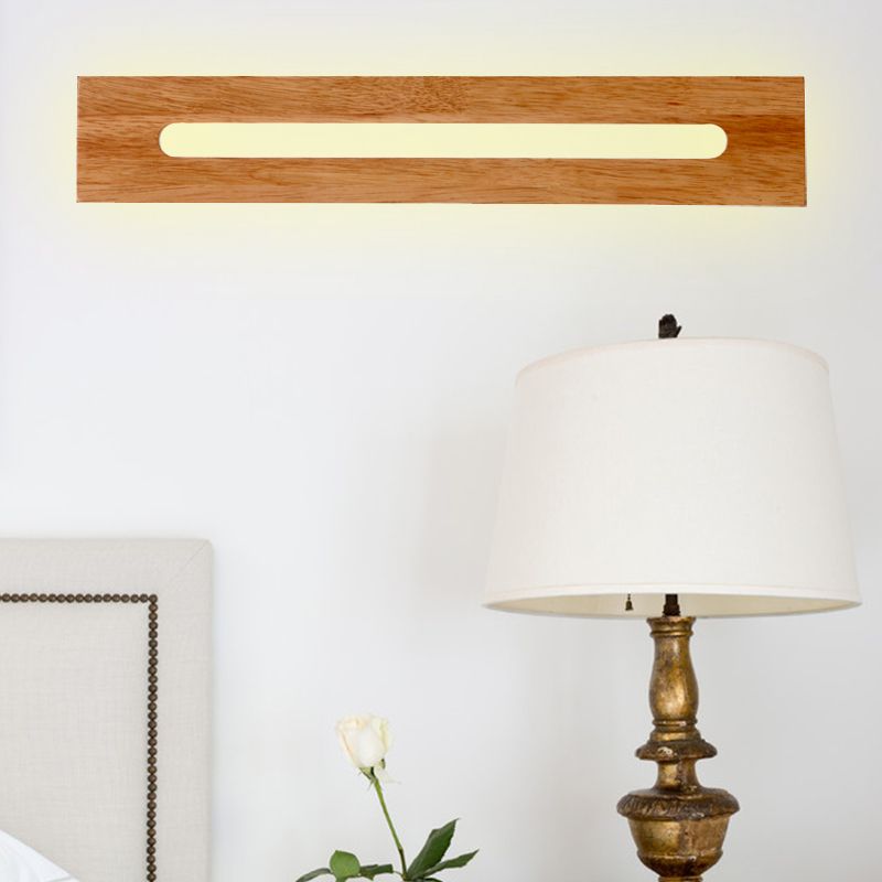 Rechteckige Holzwandhalterung hellem modernistischen LED Braune Wandhalter