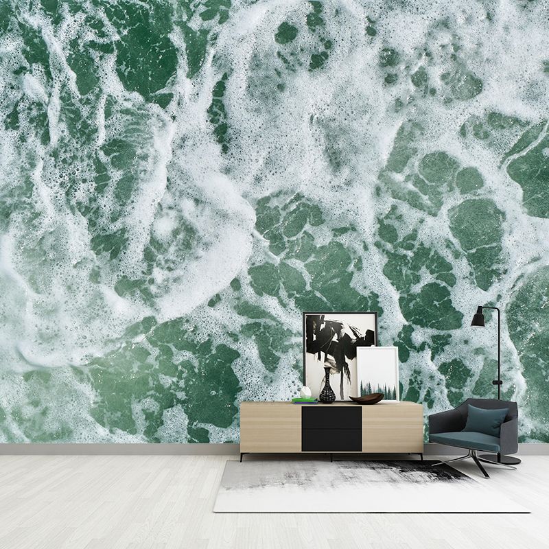 Customized Contemporary Sea Mural Mildew Resistant for Living Room Decoration