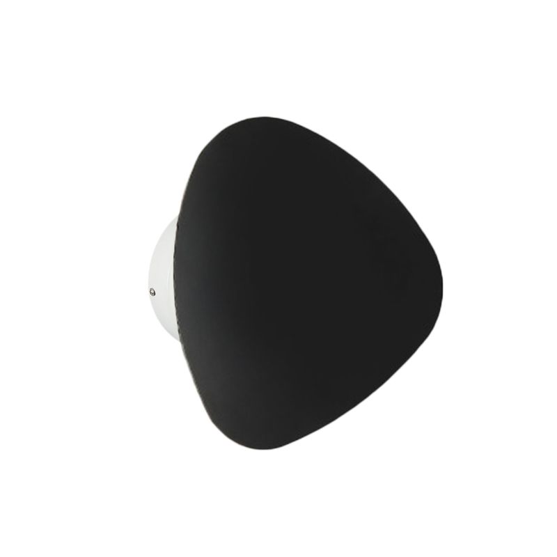 Metallic Triangle Sconce Lighting Minimalist 8.5"/10.5" Wide LED Black Wall Lamp Fixture for Corridor