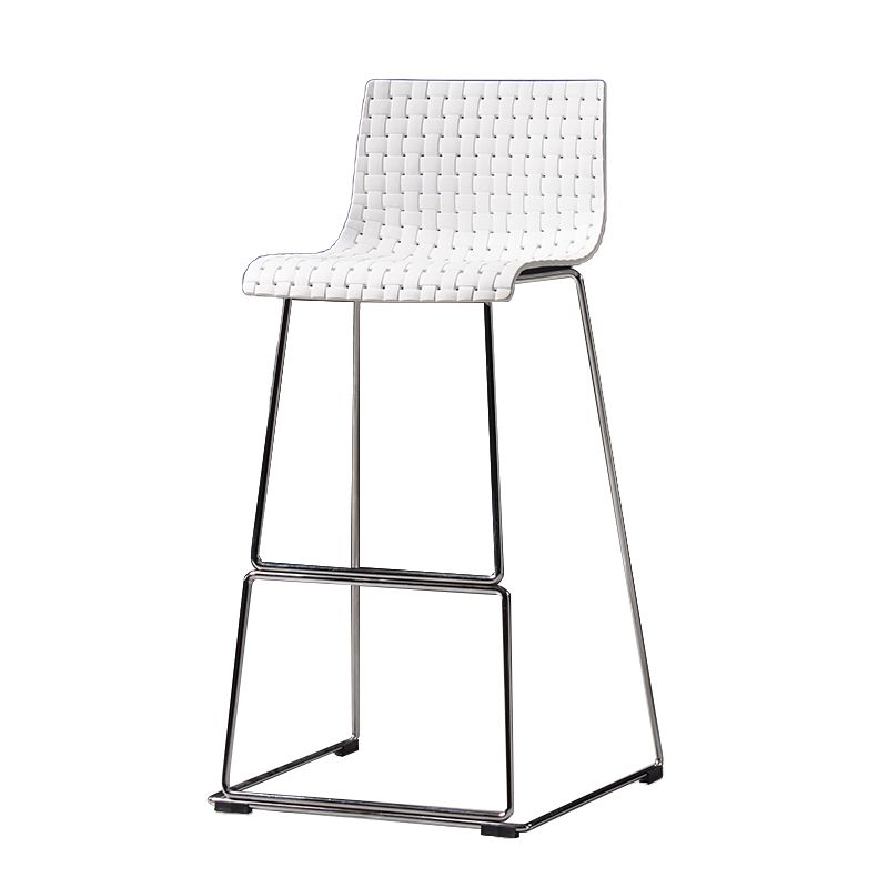 Industrial Plastic Counter Stool Armless Bar Stool for Living Room