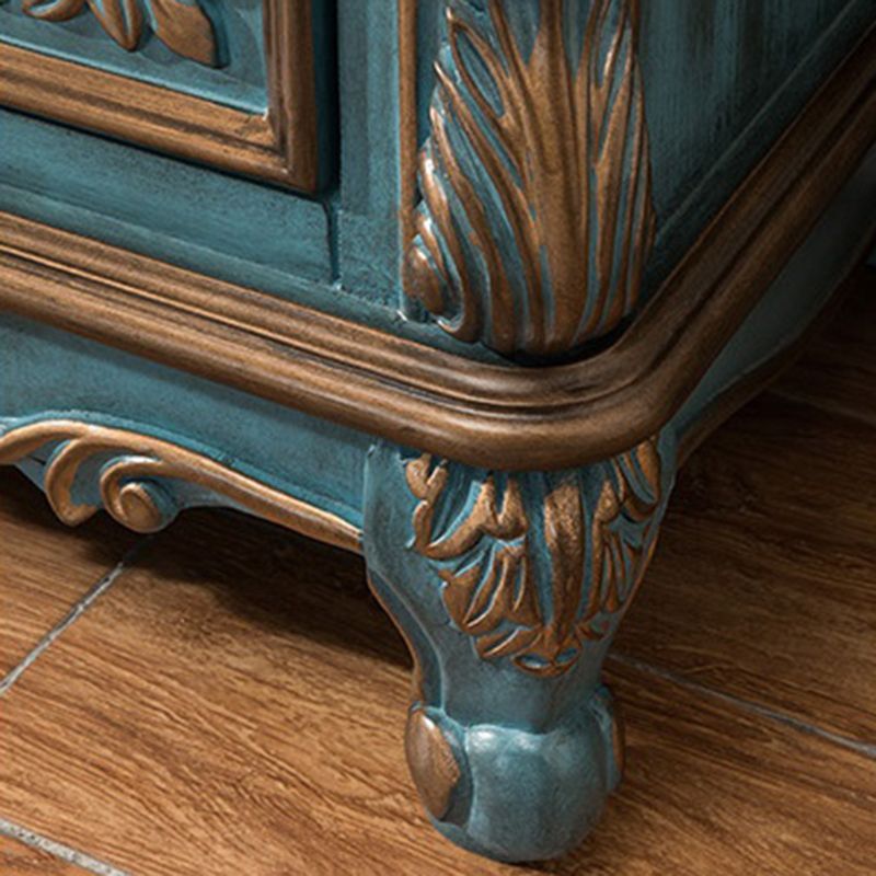 Traditional Wooden Storage Chest Home Vertical Chest with 3 Drawers