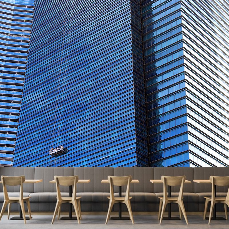 Modern Fashion City Building Murals Personalized Wall Decor for Meeting Room