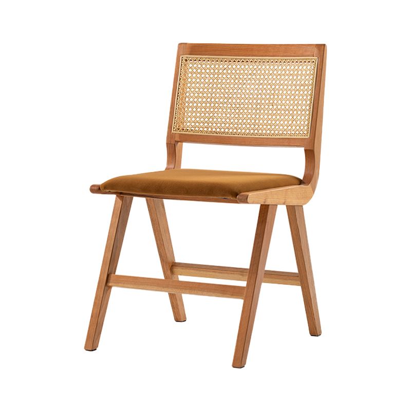 Traditionele stijl eetstoelen keukenarmloze zijstoelen met houten benen