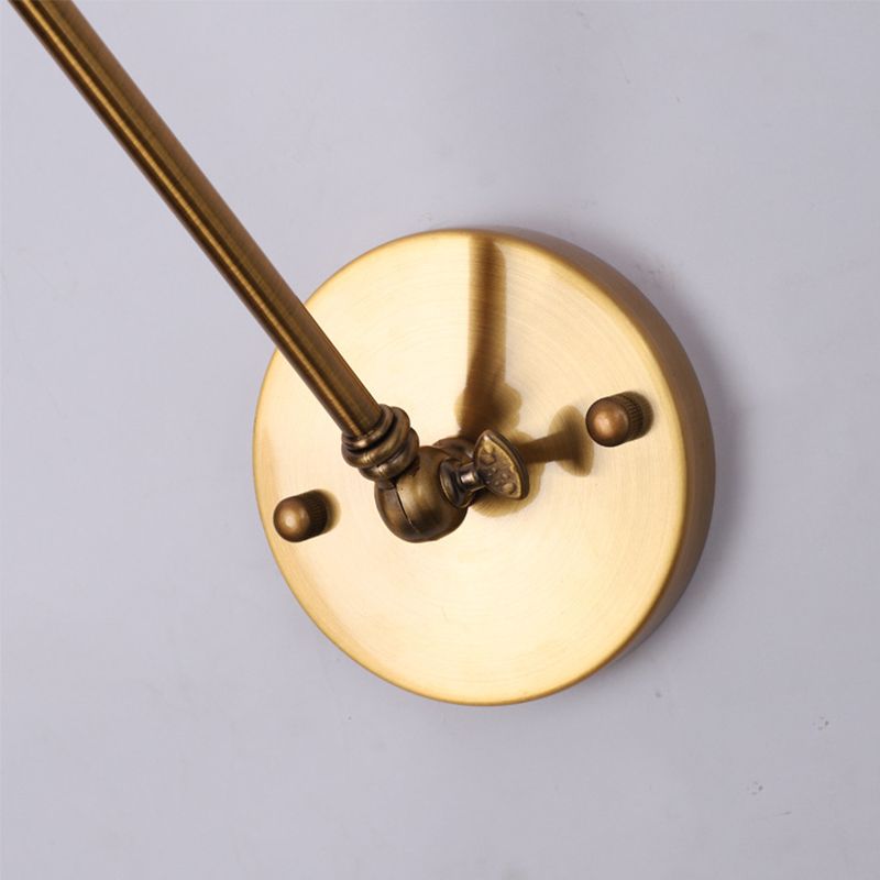 Vintage Industrial Cone Leuchte Leuchte Metall 1-Licht Wandleuchte in Messing und Weiß