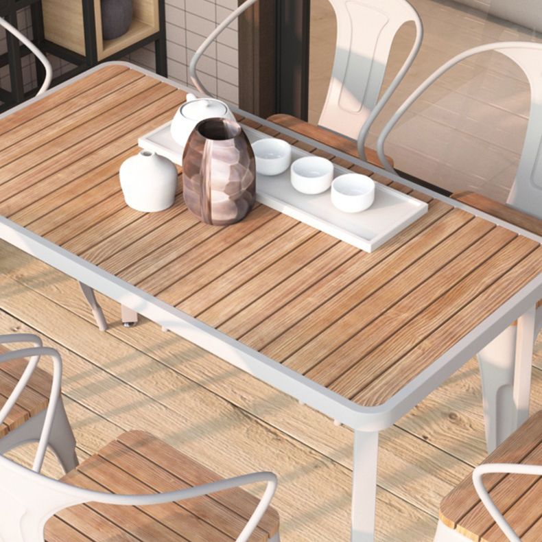 Industrial 1/5/7 Pieces Metal Dining Set Reclaimed Wood Table Set