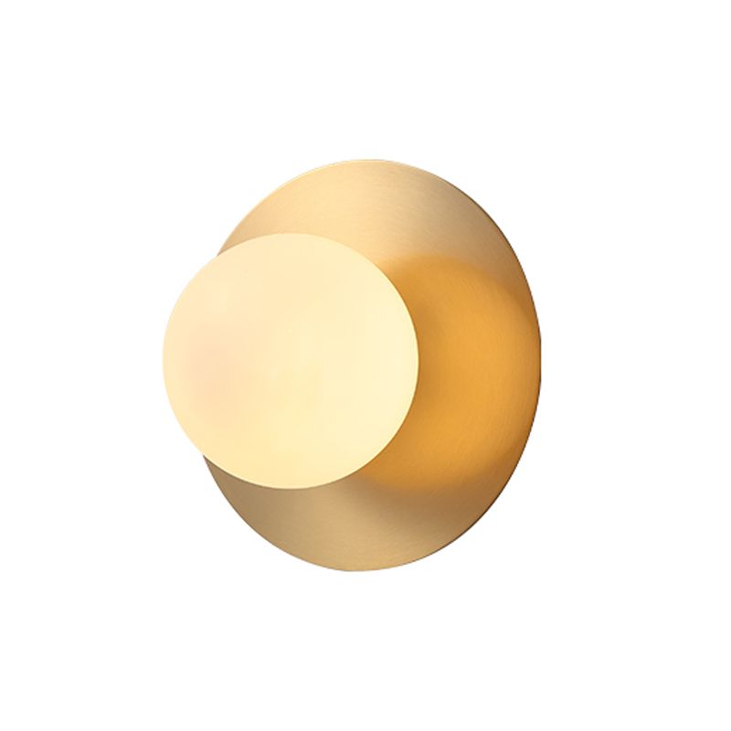 Nordic Style Wall Sconce White Glass Globe Wall Mounted Light for Living Room