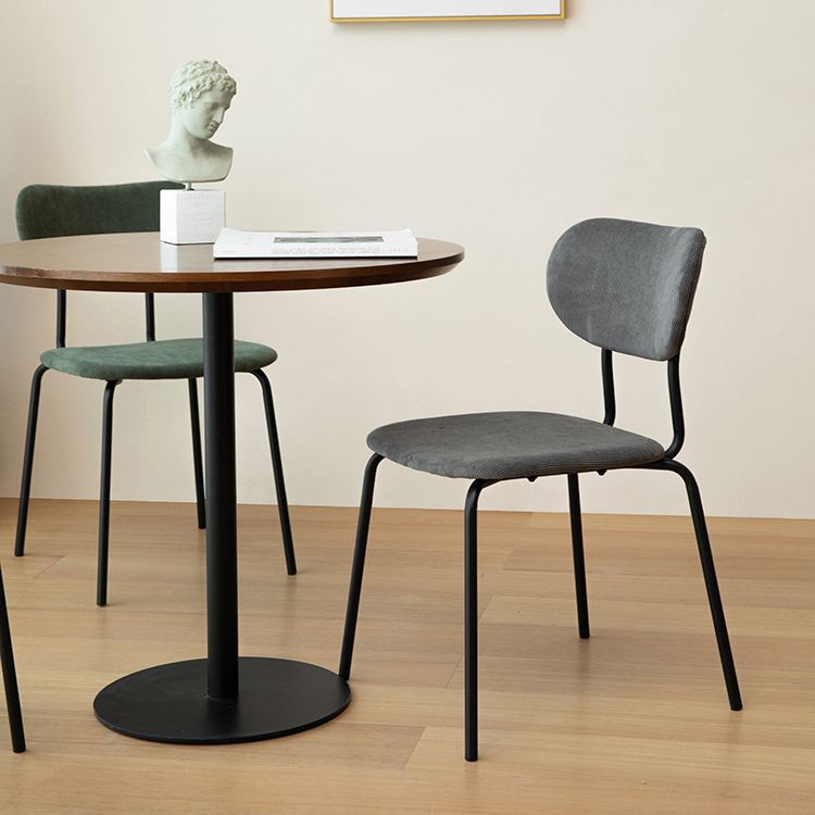 Chaises latérales de salle à manger en métal, Style Glam, chaise latérale à dossier ouvert pour usage domestique