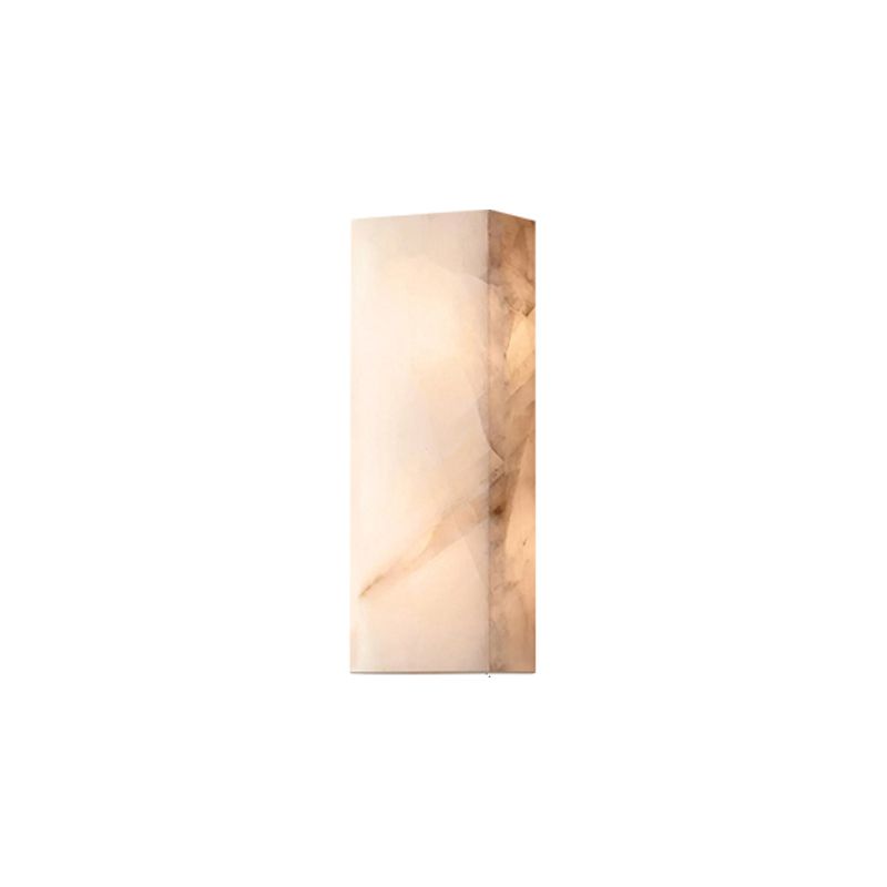 1 - Light Marble Wall Sconce Modernism LED Rectangle Wall Mount Fixture