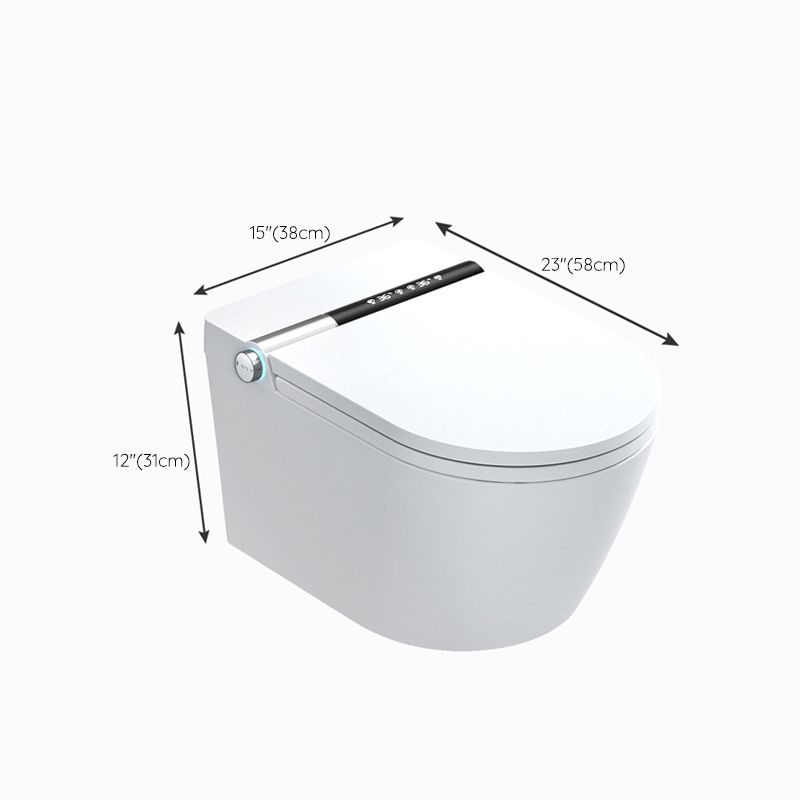 Foot Sensor Wall Hung Toilet Set Shatterproof Wall Mounted Bidet