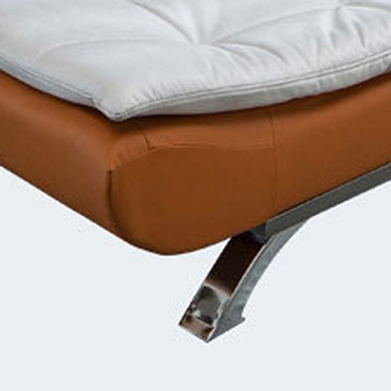 Faux Leather Sofa 35.43" H Armless Convertible Sofa for Living Room