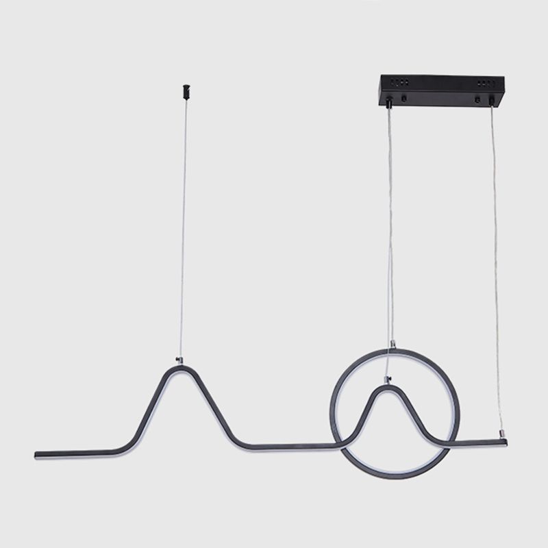 Lámparas de lámparas de geometría de geometría moderna Lámparas colgantes de 2 cabezas con sombra acrílica