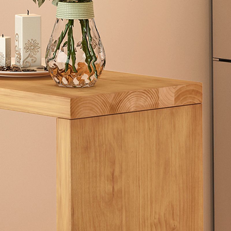 Indoor Modern Rectangle Counter Set 1/2/3 Pieces Solid Wood Table and Stool Set