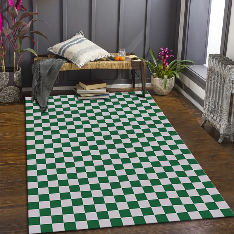 Black Irregular Square Rug Polyester Simple Rug Stain Resistant Rug for Living Room