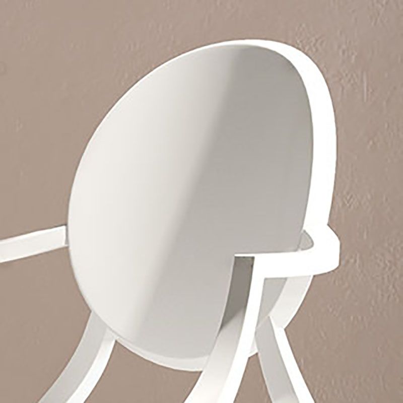 Sillón de comedor de plástico de estilo nórdico, silla lateral de comedor con respaldo abierto para uso doméstico