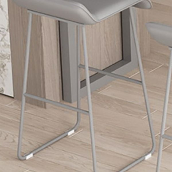 Modern Style Backless Bar-stool Pu Leather Counter Bar Stool with Metal Legs