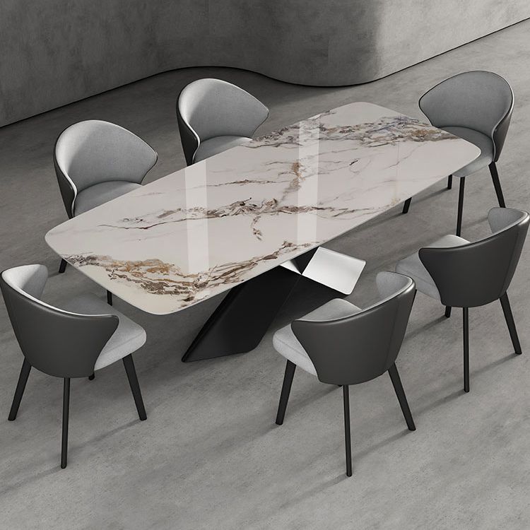 Modern Style Sintered Stone Dining Table Set White 1/4/5/7 Pieces Dining Set for Home Use