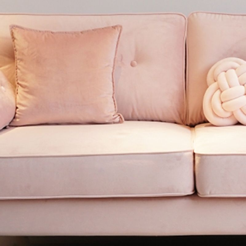 Contemporary Tufted Split-Back Standard Flared Arm Settee Sofa
