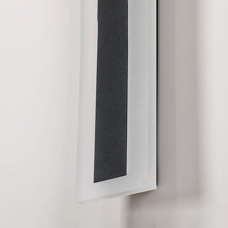 Lineare Form Metall Wandleuchte moderne 1 Lichtwandhalterung Beleuchtung in Schwarz