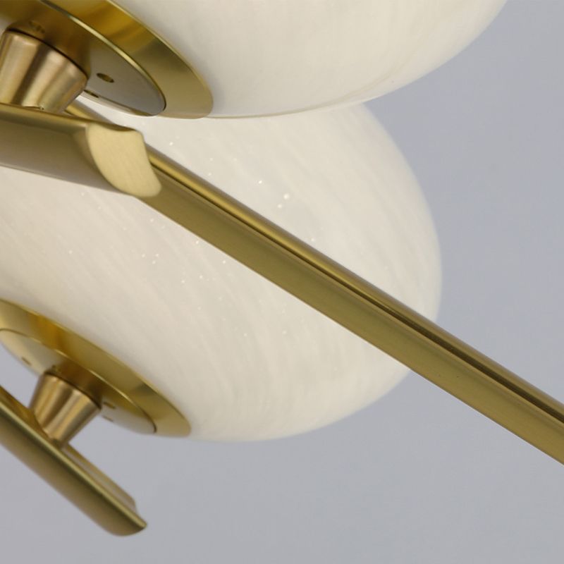 Glass Round Island Lighting Fixture Minimalist Style Island Pendant Light in Gold