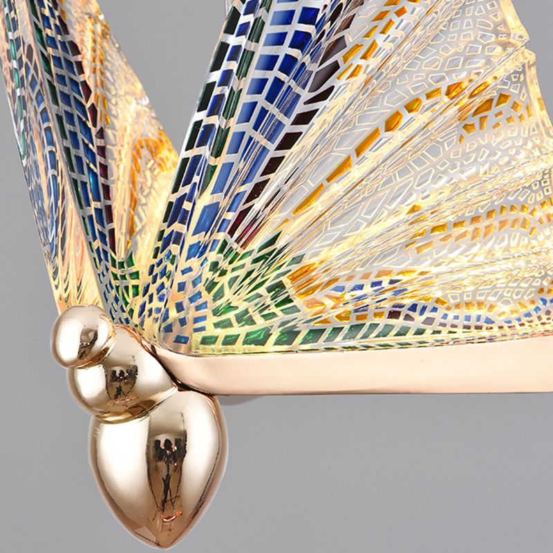 Butterfly Shat Lighting Lighting Modern Style Metal Light Pendant Light Pendant pour le chevet