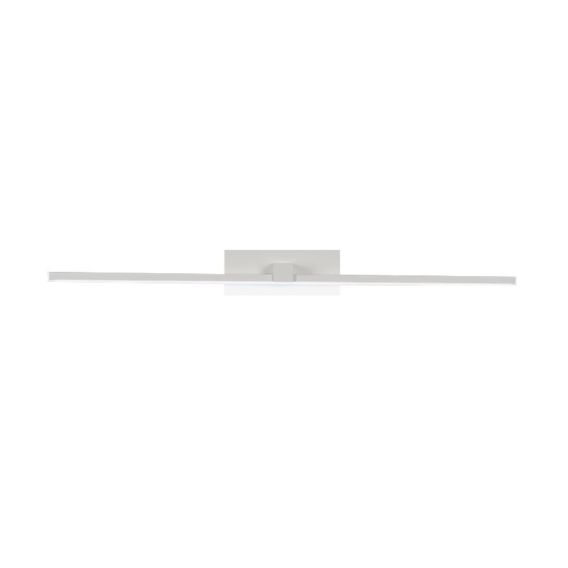 Weiße Rechteck Eitelkeitslampe Minimalist 16 "/19,5" L LED Metallwandmontierte Leuchte in warmem/weißem Licht