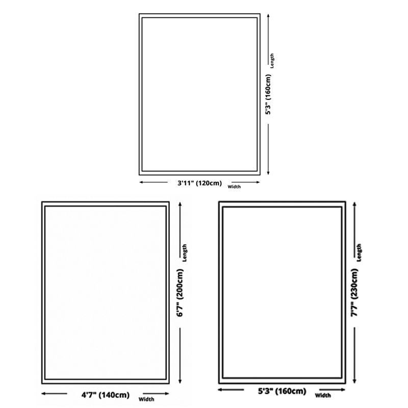 Contemporary Indoor Carpet Contrast Panel Casual PVC Rug StainResistant Washable Area Carpet