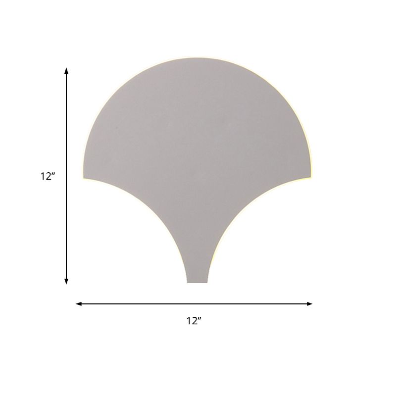 Moderno antico parete a forma di ventola leggera in metallo grigio a parete a led murale per bagno camera da letto