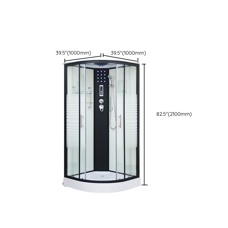 Tempered Glass Shower Stall Double Sliding Shower Stall with Header