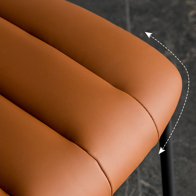 Chaises de salle à manger de style industriel, chaises latérales de cuisine sans accoudoirs avec pieds en métal