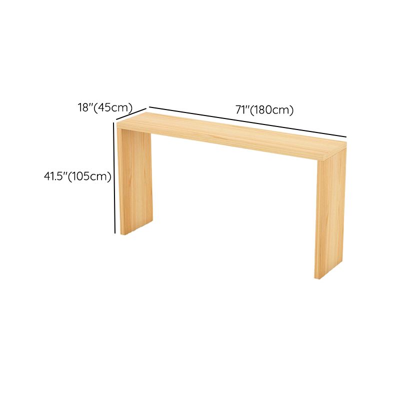 Contemporary 1/2/5/9 Pieces Bar Table Set Rectangle Wooden Bar Table with High Stools