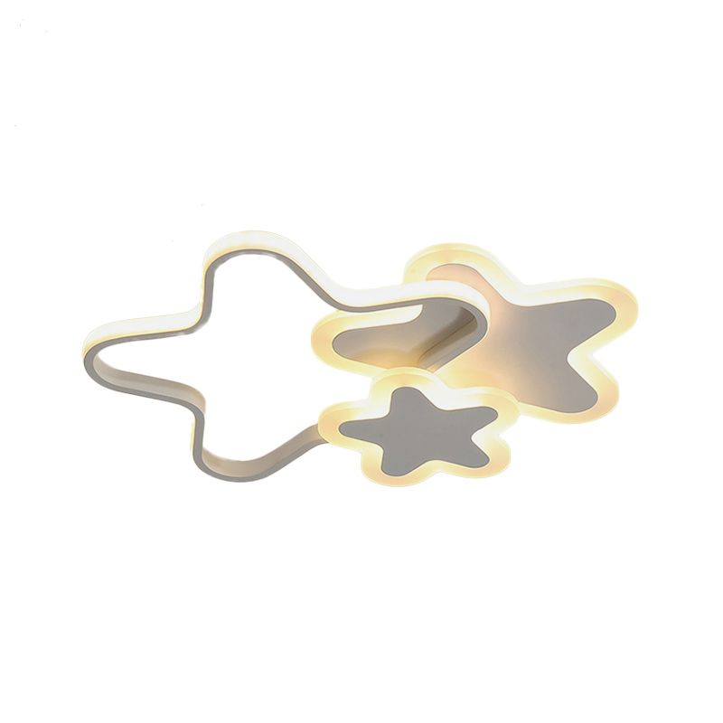 Acrylique Étoile Étoile DEL Ceiling Mount Light Girls Bedroom Modern Style Flush Light Fixture