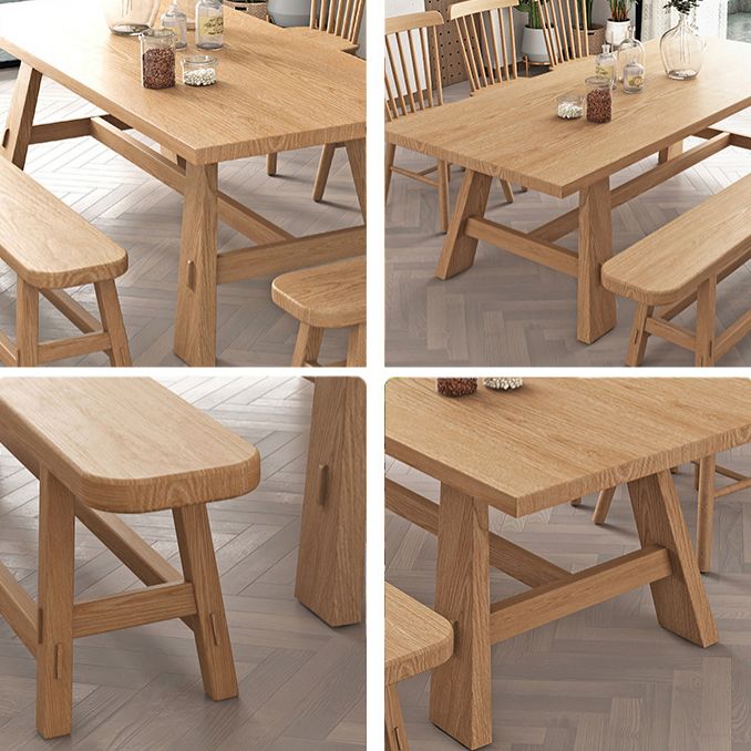 Modern massief hout rechthoek dineren † Room¬ † Set Standard Hoogte Home Dining Table Furniture
