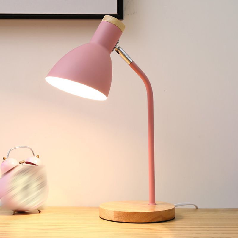 Dome Shape Table Lamp Macaron Simplicity Style Metal Bedroom Table Light for Bedroom