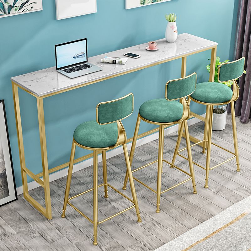 Glam Marble Bar Pub Table Set 1/2/4 Pieces Rectangle Shop Counter Height Pub Set