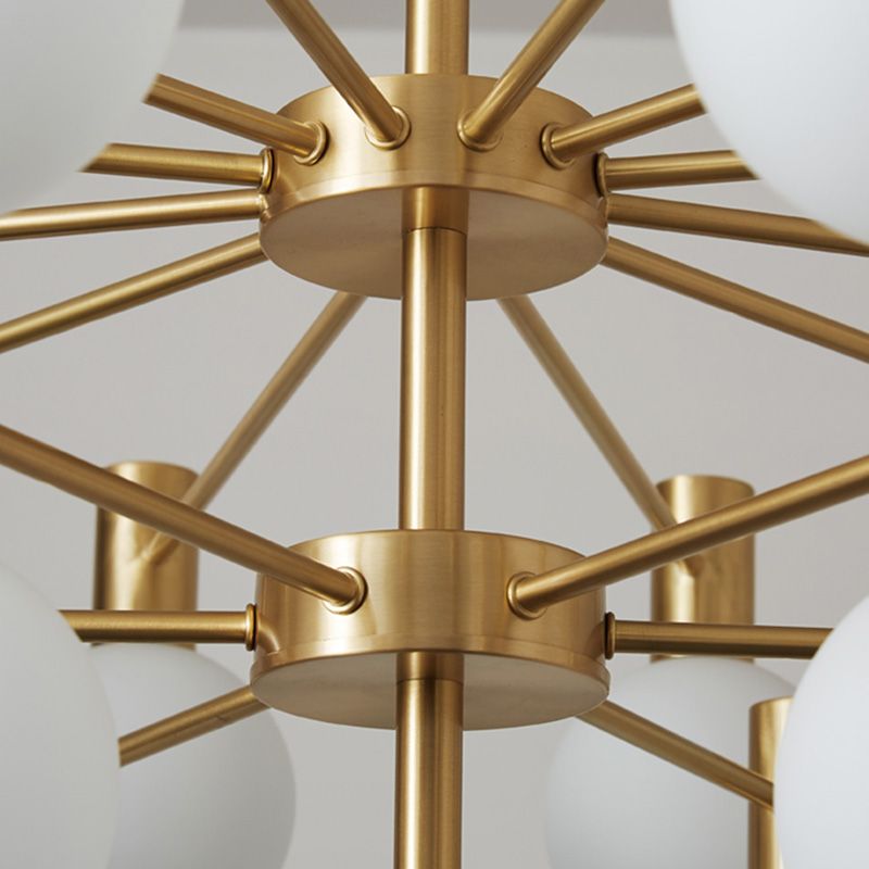 Lampadario moderno del lampadario a globo con tonalità di vetro adatto alla camera da letto del soggiorno