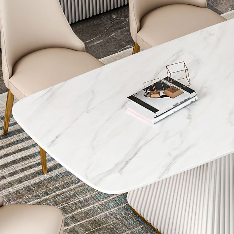 Glam 1/2/5/7 Pieces Dining Room Set with Leather Chairs Dining Furniture for Home Use