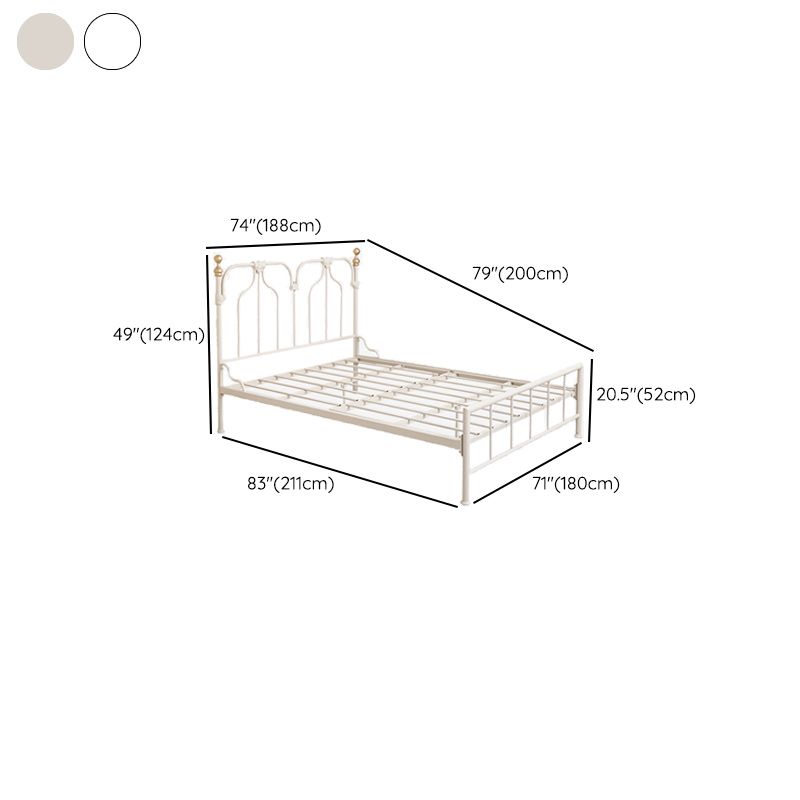 Contemporary Standard Bed with Open-Frame Headboard Kids Bed