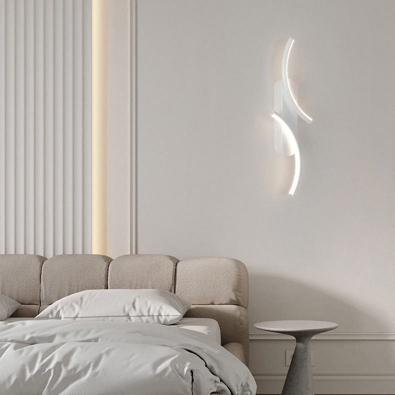 Metal Linear Shape Wall Mount Lighting Modern 2-Lights Wall Mount Light Fixture