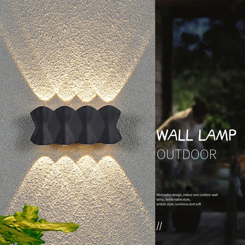 Moderno conciso conciso a muro a led da parete in alluminio geometrico impermeabile a parete.