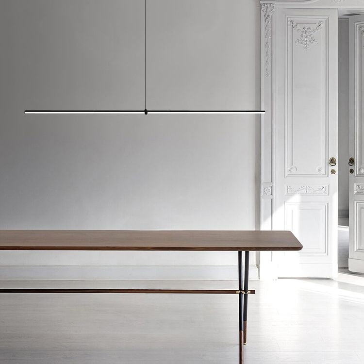 Slim Island Lighting Fixtures Metal Modern Simplicity Island Lighting Ideas for Restaurant