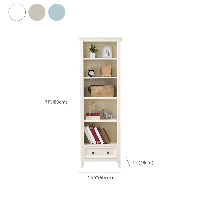 Modern Closed Back Standard Bookshelf Wooden Bookcase with Shelves for Study Room