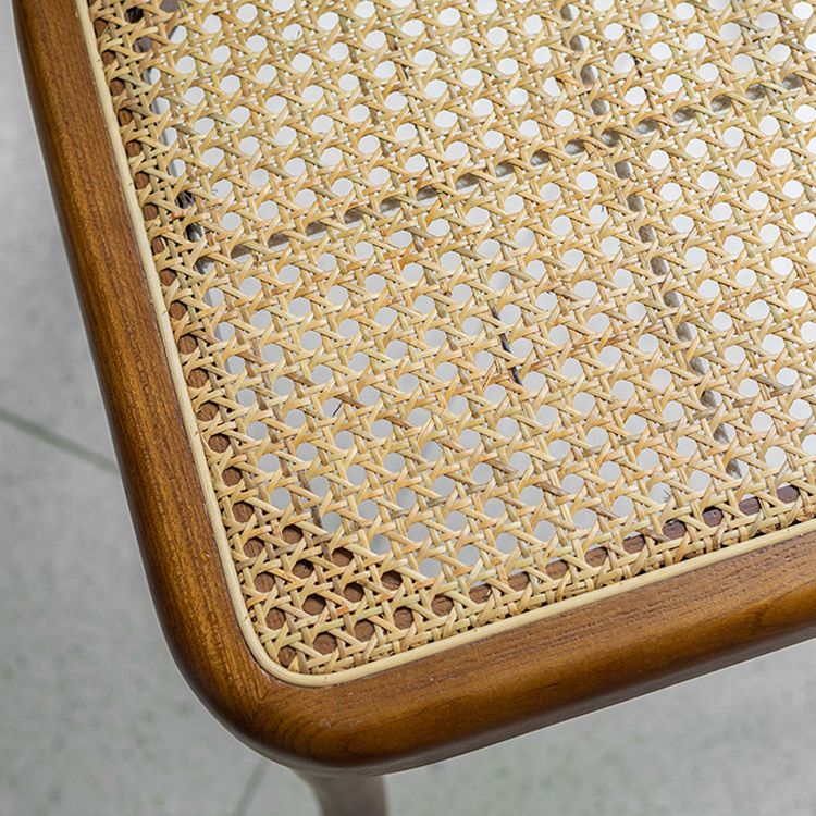 Silla de comedor tradicional sin brazos, sillas laterales con respaldo abierto y patas de madera