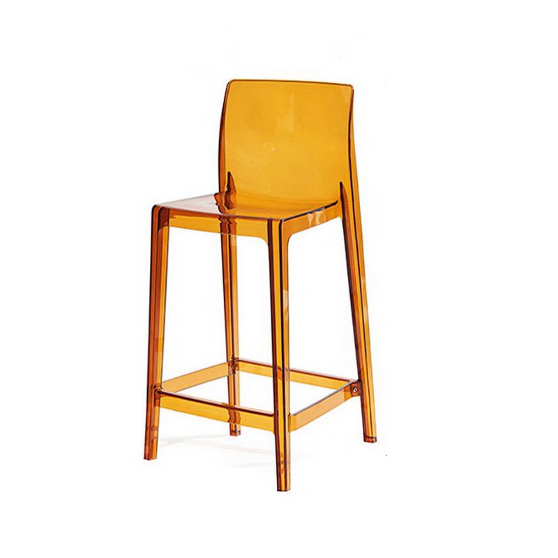 Industrial Plasticr Bar-stool Square Seat Counter Bar Stool with Plastic Legs