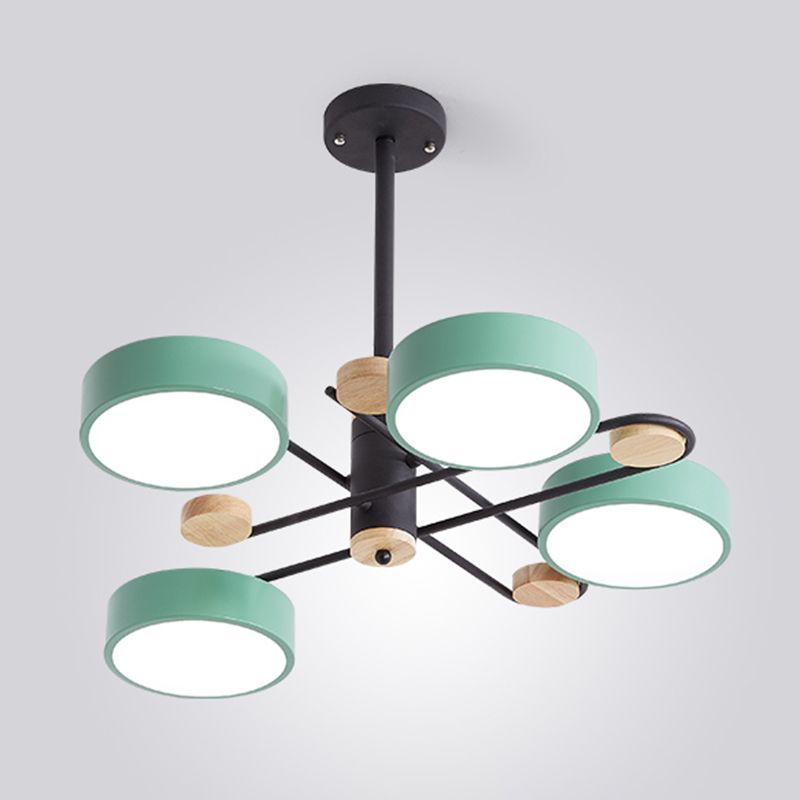 Lámpara de techo de metal de estilo moderno de lámpara colgante de múltiples luces