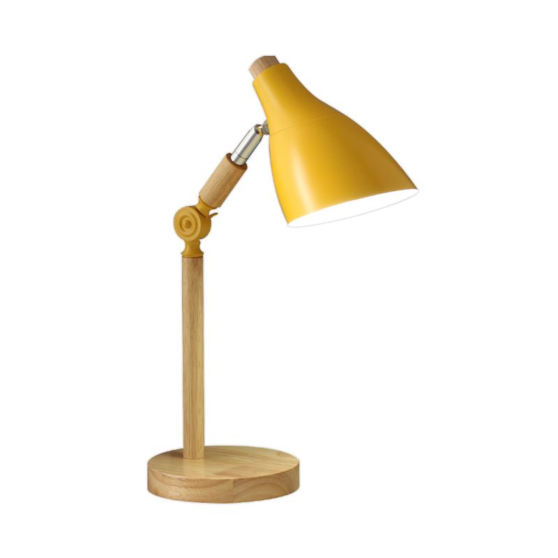 Modern Style Conical Table Lamp Metal 1-Light Nightstand Lamp