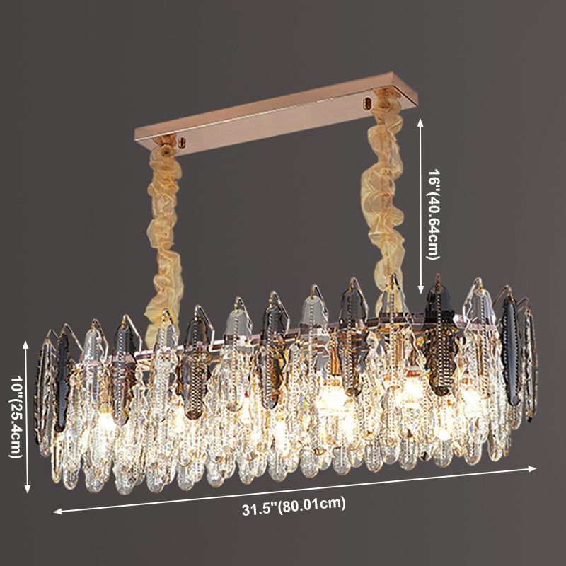 Geometrische hängende Leuchten zeitgenössischer Kristallküchen Anhänger Lichter