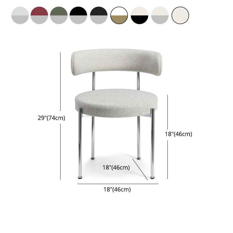 Modern Style Open Back Chair Upholstered Dining Side Chair for Indoor