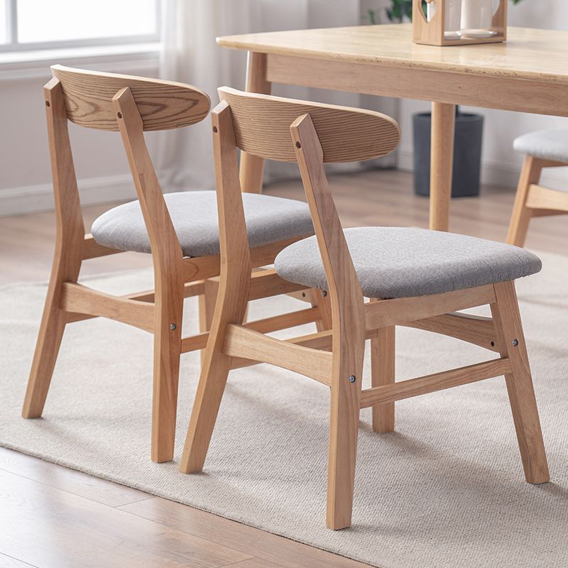 Cuisine contemporaine chaises à dos ouvert chaise latéral sans bras avec des jambes en bois